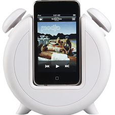 Crate and Barrel MP3 Alarm Clock Docking Station and Speakers